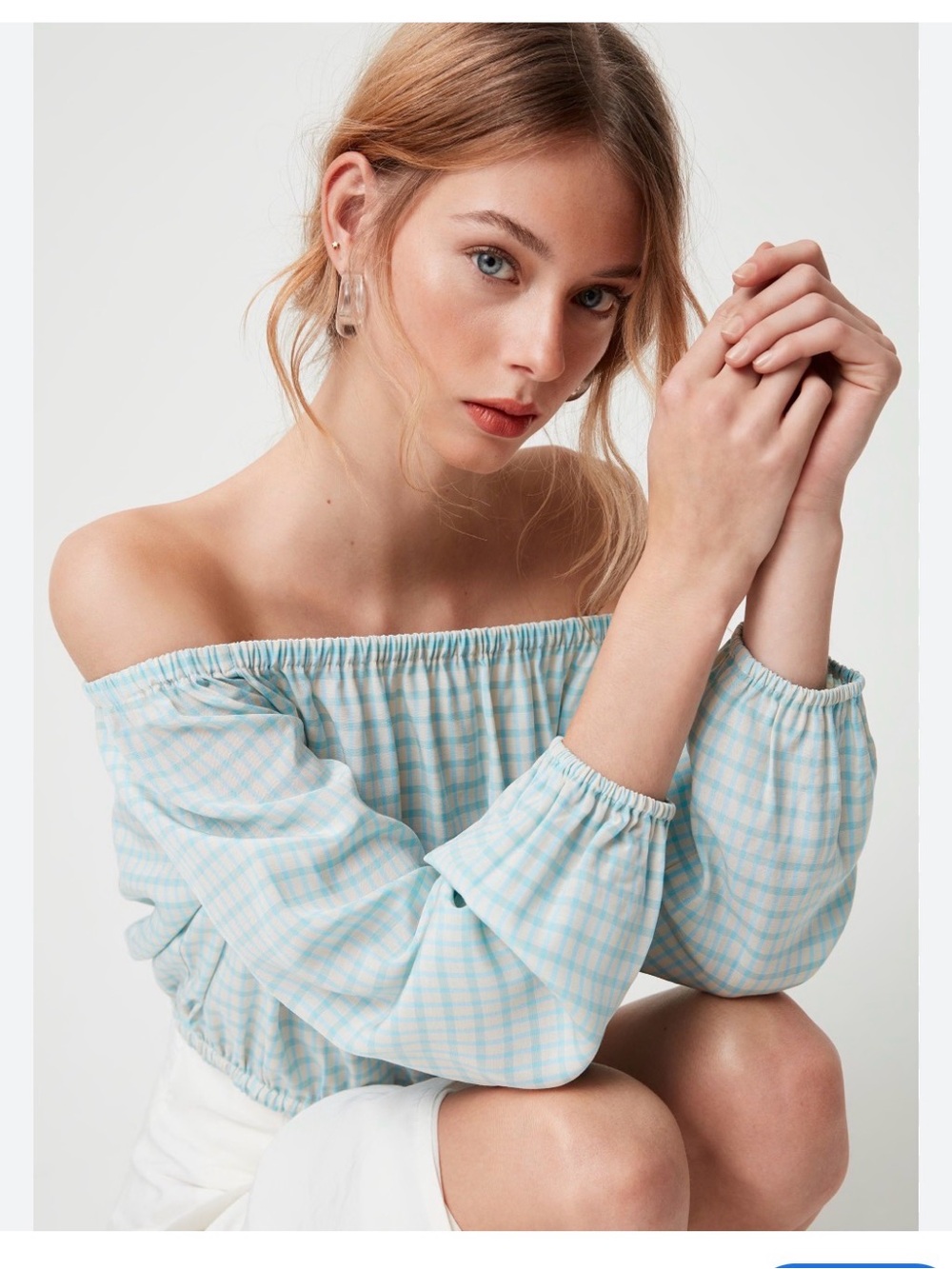 Wilfred Eleanora Check Blouse CottageCore S